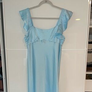 Madewell Women Flutter Sleeve Maxi Dress Size 4 Feminine Romantic In Clarity